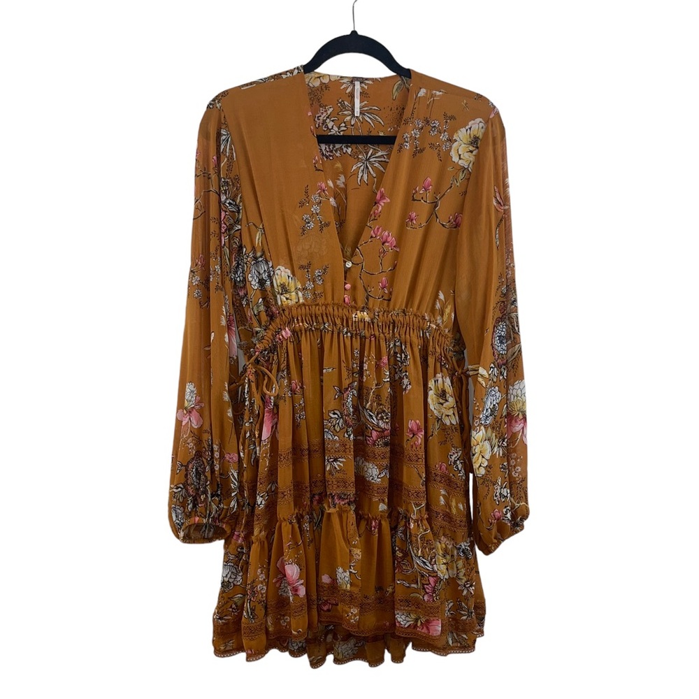 Free People Cherry Blossom Tiered Mini Dress Sz. XS - Picture 5 of 14